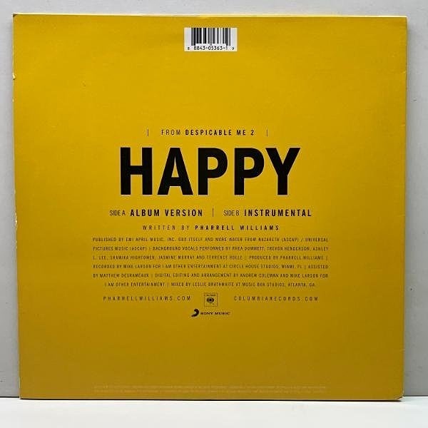 PHARRELL WILLIAMS / Happy (12) / Columbia | WAXPEND RECORDS