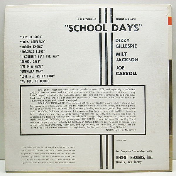 DIZZY GILLESPIE / MILT JACKSON / JOE CARROLL / JOHN COLTRANE