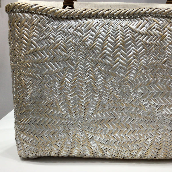 竹巧彩 花網代編みバッグ – waza・kura