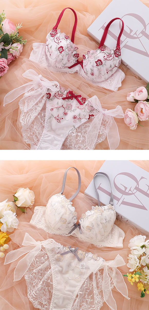 ココランジェ ガルデンブルーメ ブラジャー サイドリボン ショーツ