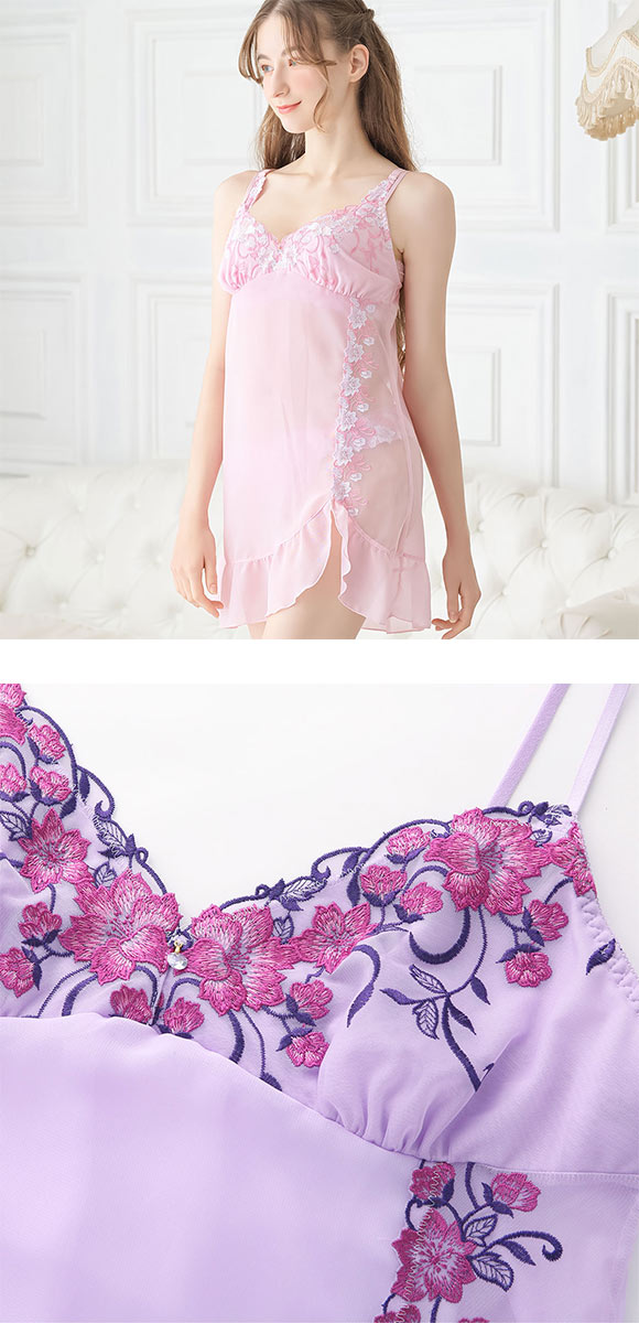 ドゥペルル 千里香 スリップ M-75 L-80 ランジェリー ロング