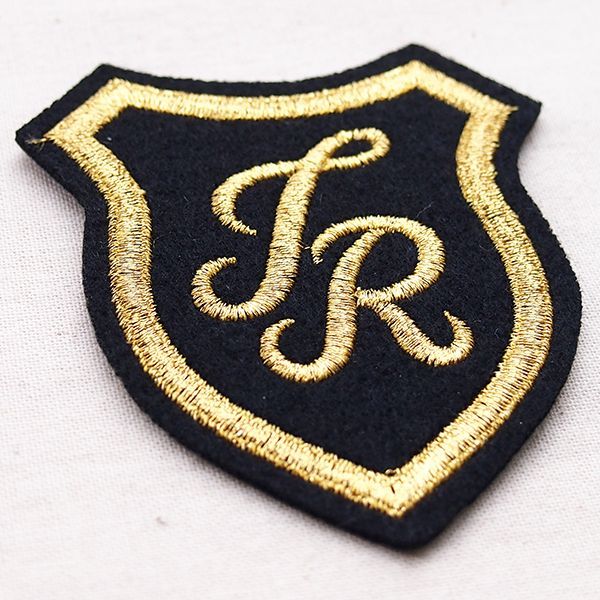 エンブレムワッペン TR(ブラック&ゴールド) | ワッペン・アップリケ