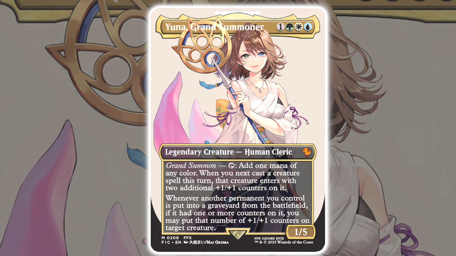 MTG's Final Fantasy Yuna card is a saga-summoning machine