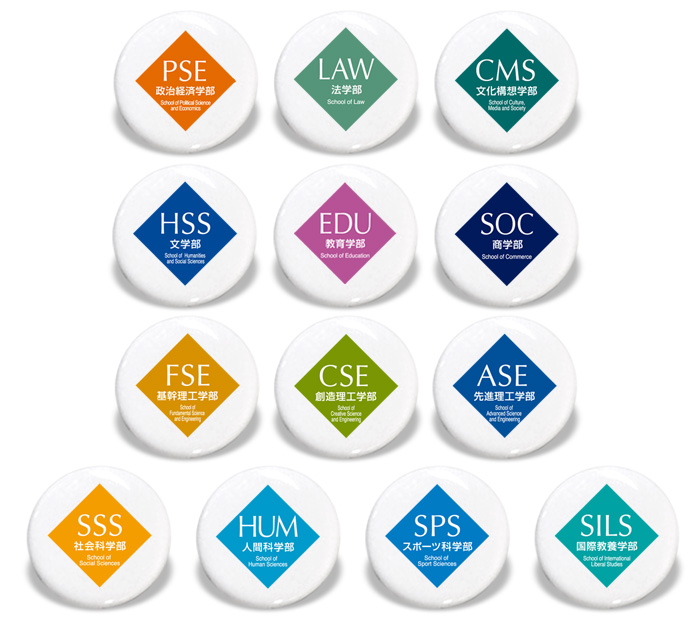 WASEDA-SHOP【早稲田大学オフィシャルグッズ販売】-缶バッジ 【学部