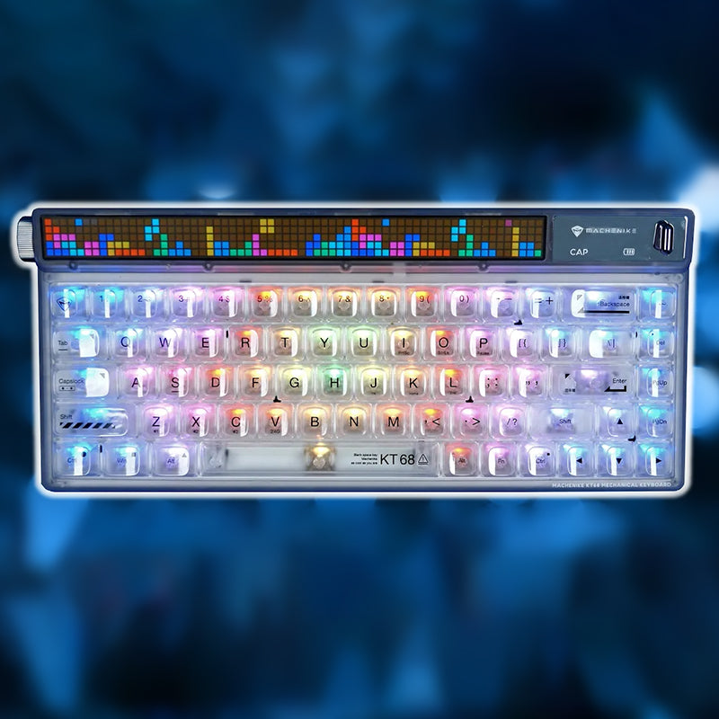 Machenike KT68 Smart Screen Hot-Swap Mechanical Keyboard - WhatGeek