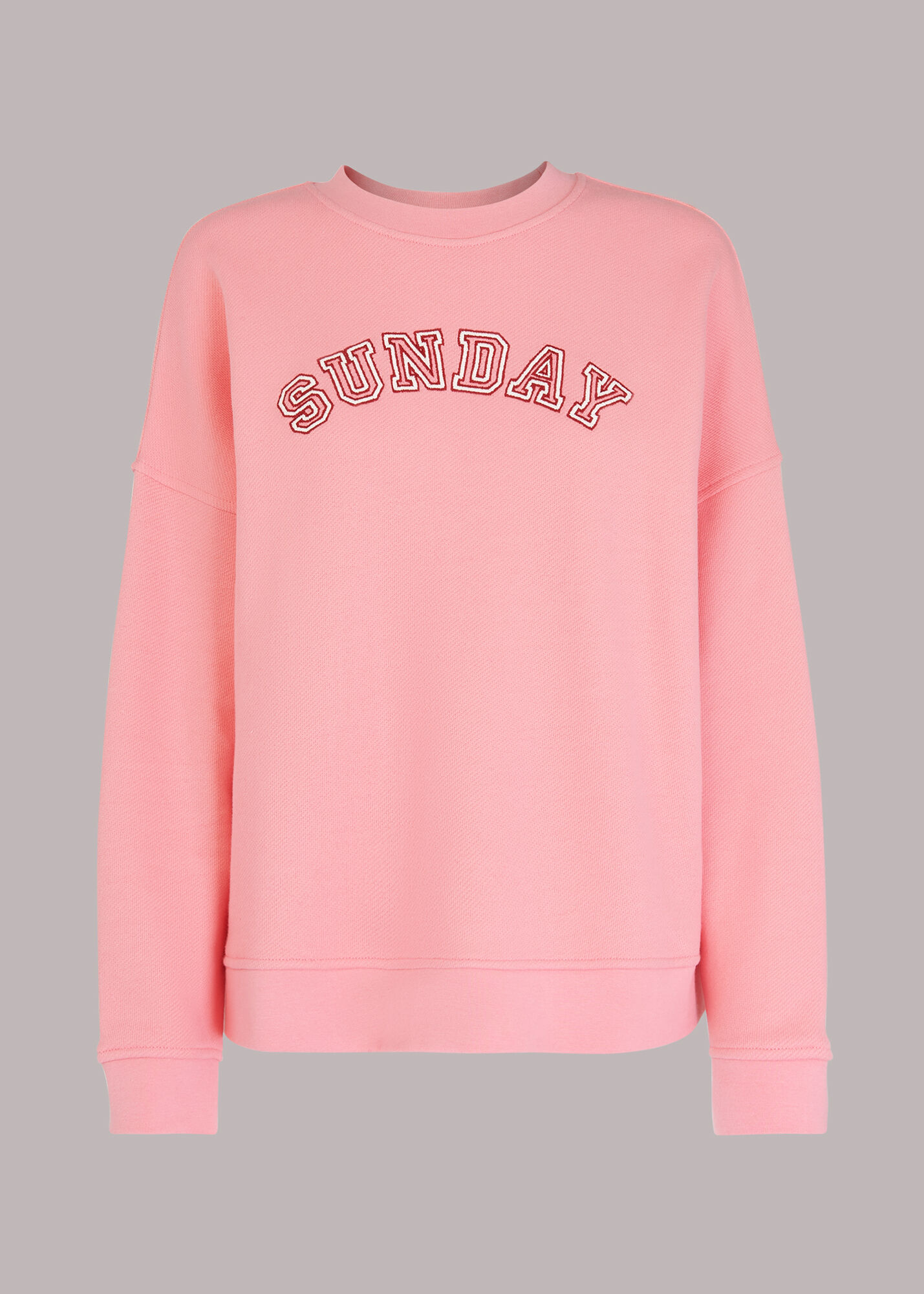 Pink Sunday Logo Sweatshirt | WHISTLES | Whistles US |