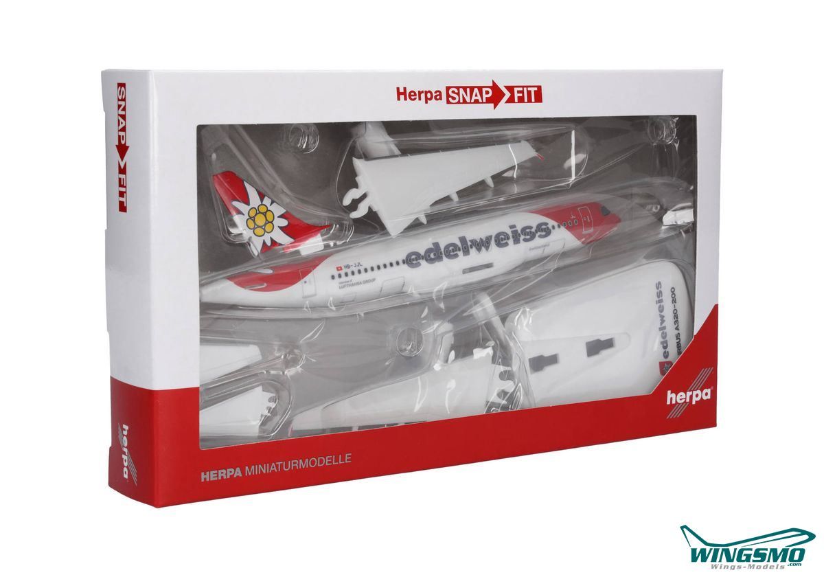 Herpa Wings Edelweiss Air Airbus A320 new colors HB-JJL Säntis