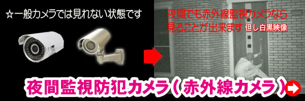 夜間カラー監視は防犯灯カメラにお任せください。【安売り王 塚本無線】