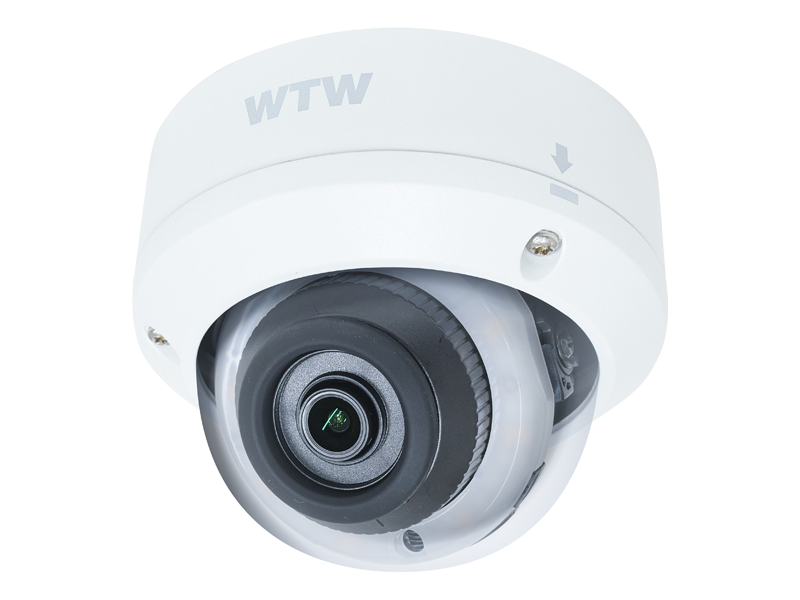 500万画素 PoE対応 屋外防水 IP防犯灯ドーム型カメラ WTW-PDRP49GA