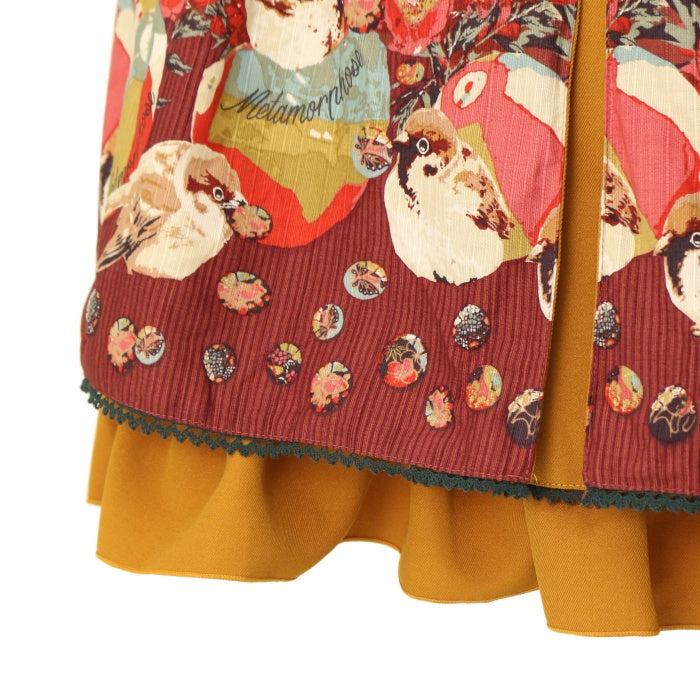 USED】【プラスサイズ】すずめのおはじき遊び タックジャンパー