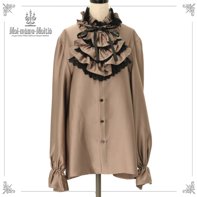 Moi-meme-Moitie 初期 スタンドカラープリーツジョーゼットブラウス
