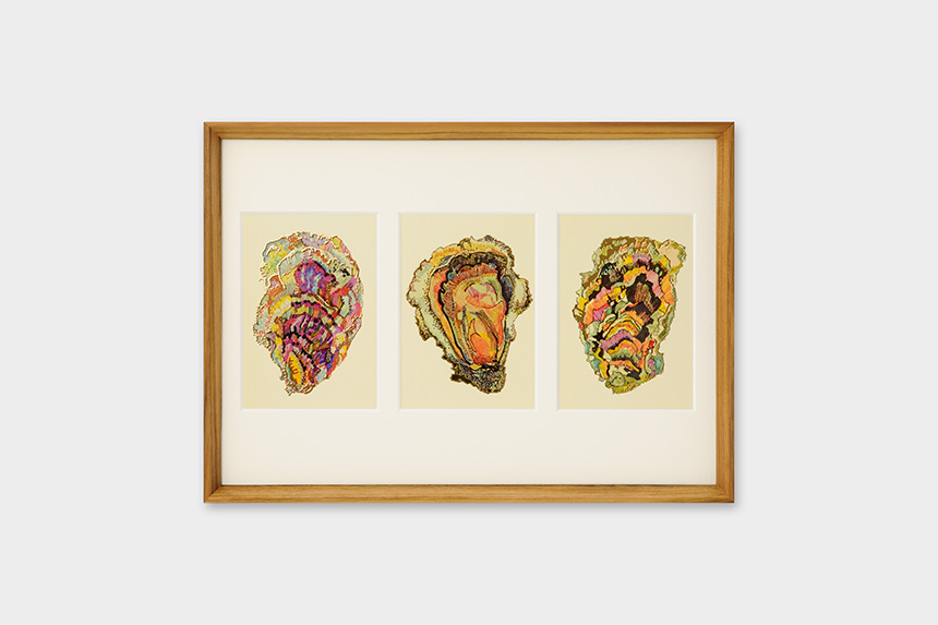 Yuko Kurihara 「oysters」 A3 アートポスター CWプリント 〔アート