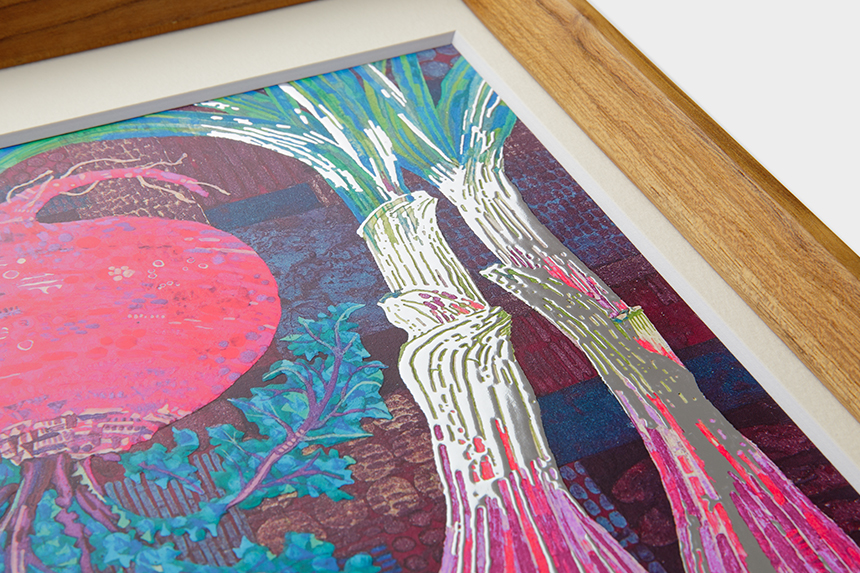 Yuko Kurihara 「根と菜」 A4 アートポスター CWプリント 〔アート