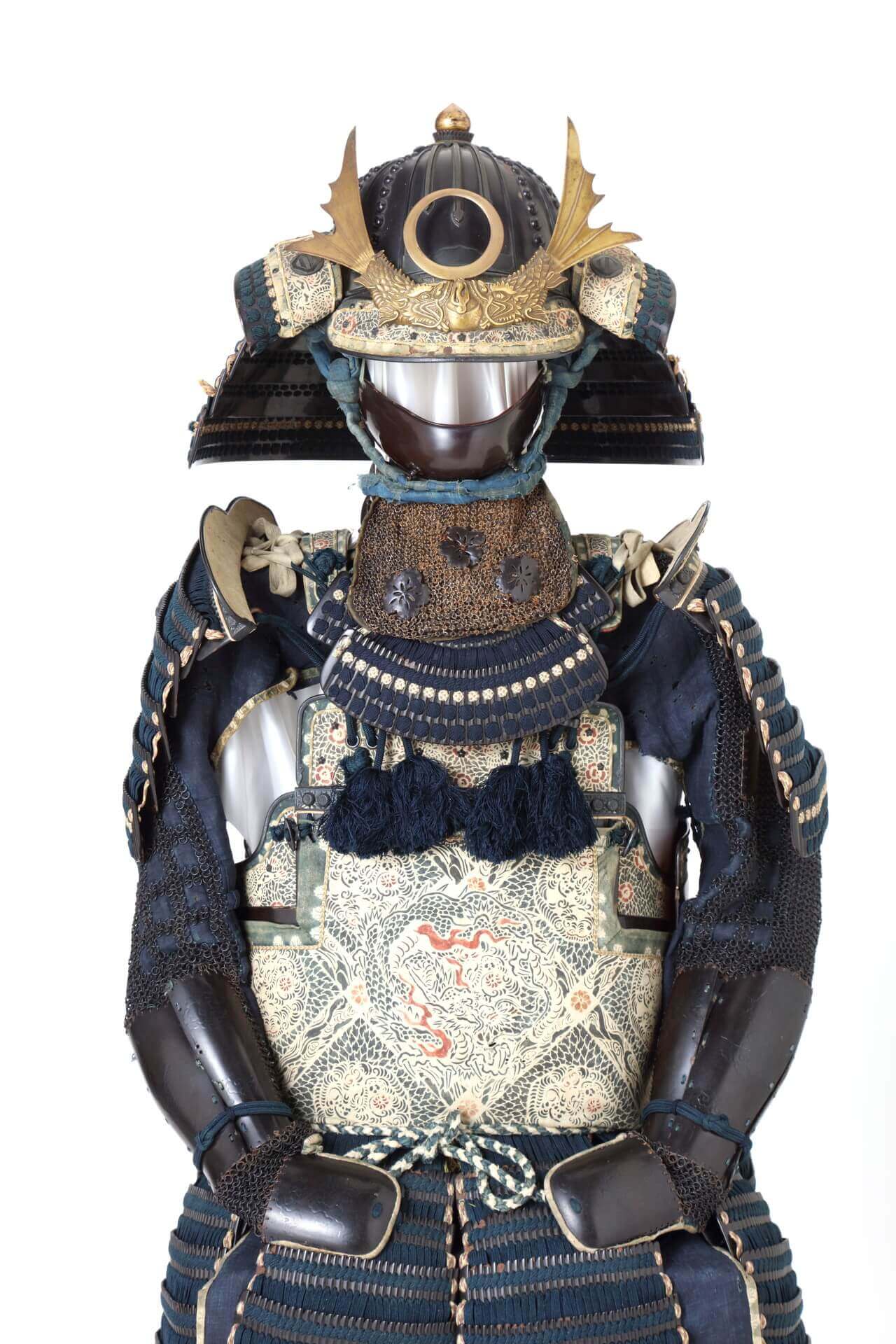 鉄黒漆塗紺糸威桶側両引合四枚胴具足／ホームメイト