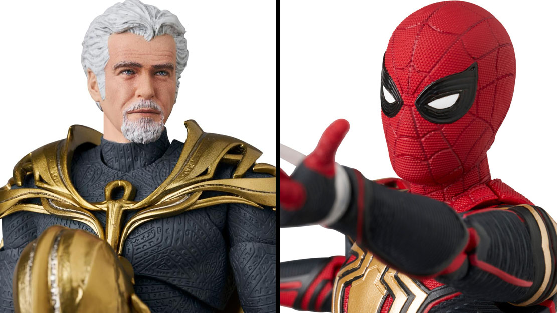 MAFEX Marvel Integrated Suit Spider-Man and DC Dr. Fate Figures