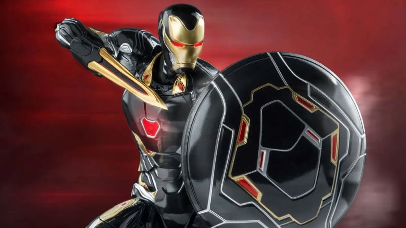 ThreeZero Marvel DLX Iron Man Mark 50 Black X Gold Figure - The