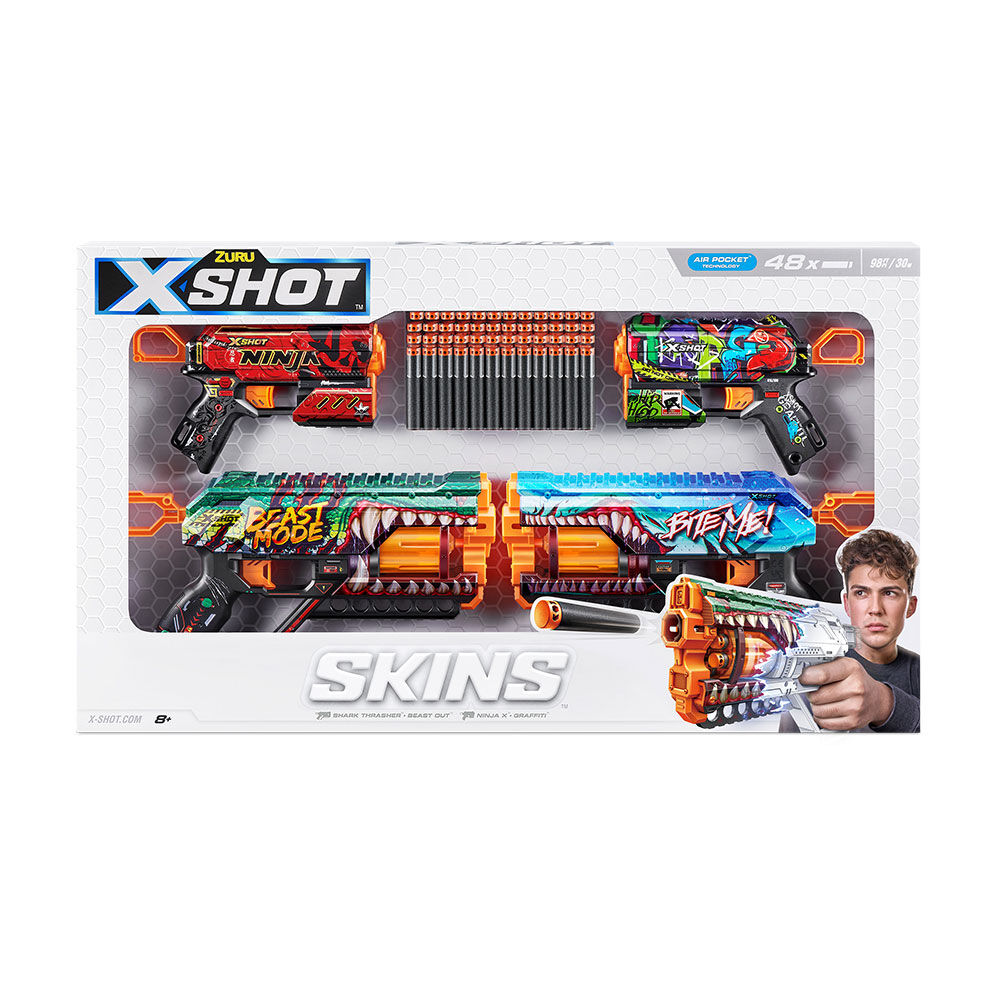 X-Shot Skins Double Griefer Double Flux Blaster Combo Pack (48