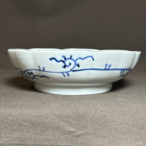 椿図染付なます皿 /571│埼玉県熊谷市のの骨董品専門店「雑貨とちや