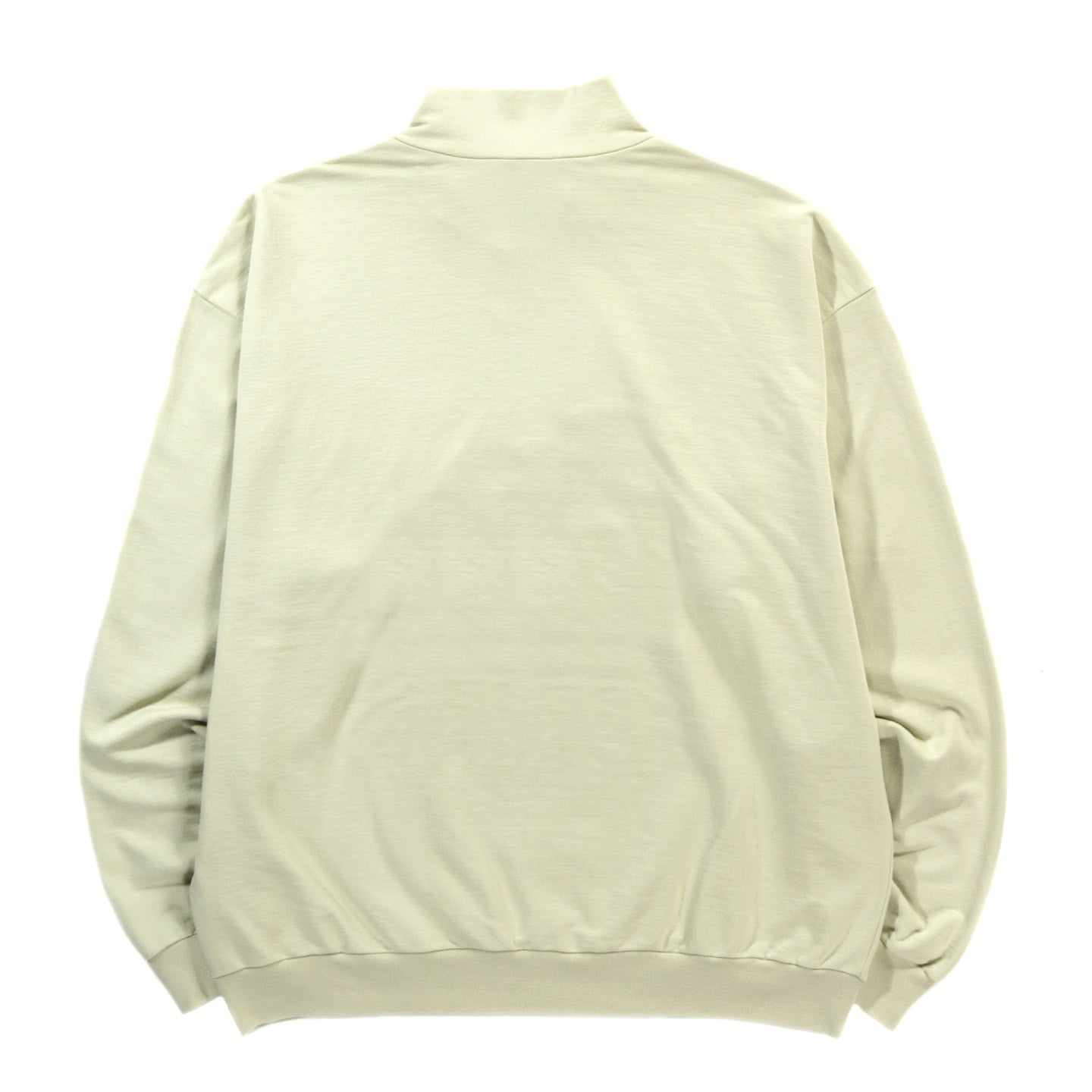 AURALEE ELASTIC HIGH GAUGE SWEAT HALF ZIP P/O PISTACHIO | TODAY