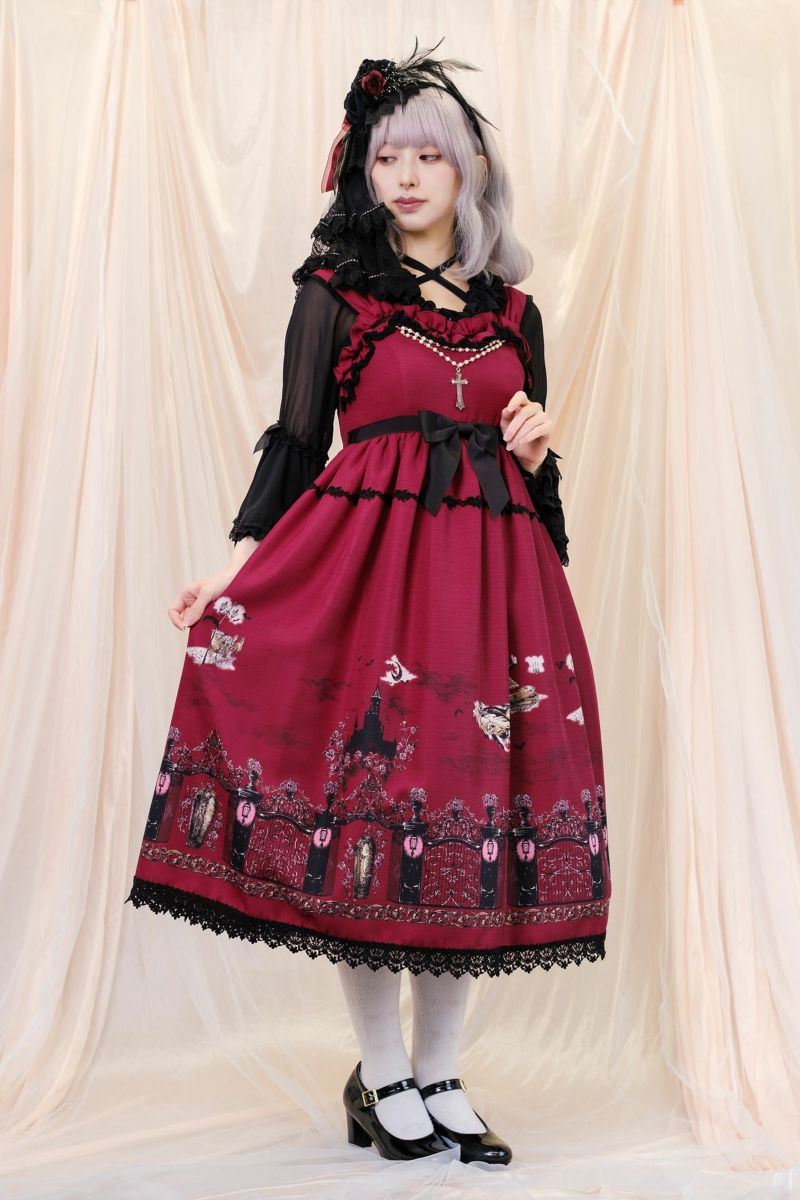 Vampire Requiem柄ジャンパースカート・カチューシャ｜東京ロリィタ