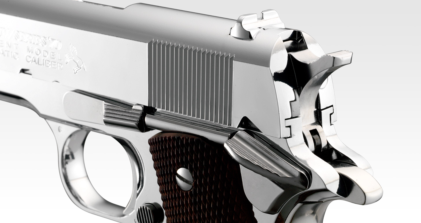 コルト ガバメント シリーズ'70 ニッケルフィニッシュ - ガスブロー