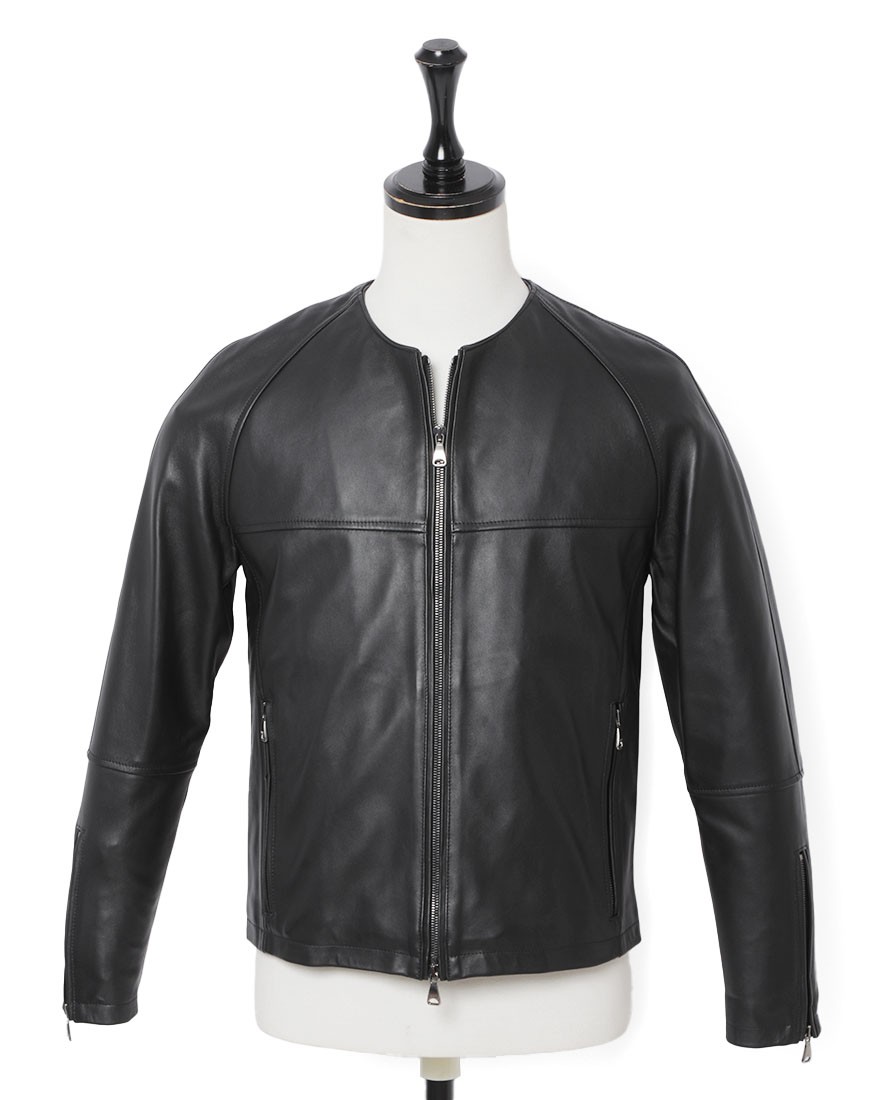 ラムナッパレザー ノーカラーライダース【FELIX/フェリックス