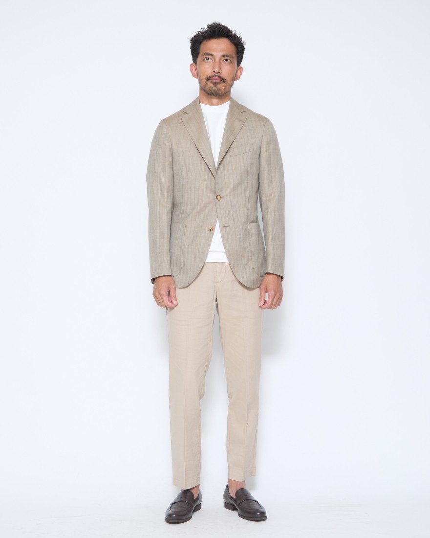 ウールシルク 3Bシングルジャケット【DOVER/ドーヴァー】｜BOGLIOLI