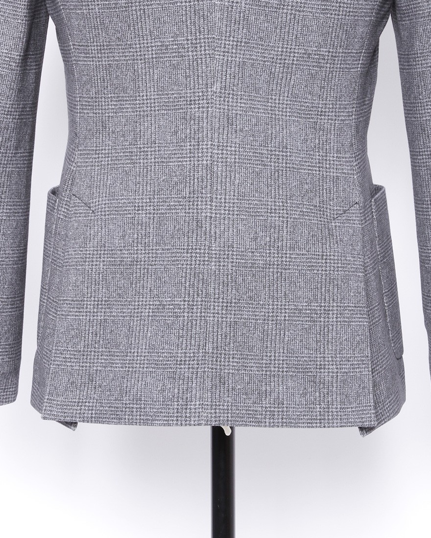 カシミヤタッチジャージ ウェールズチェック ダブルジャケット