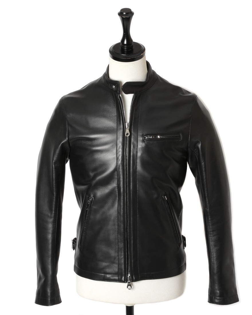 ラムナッパレザー スタンドカラー シングルライダース【SINGLE RIDERS