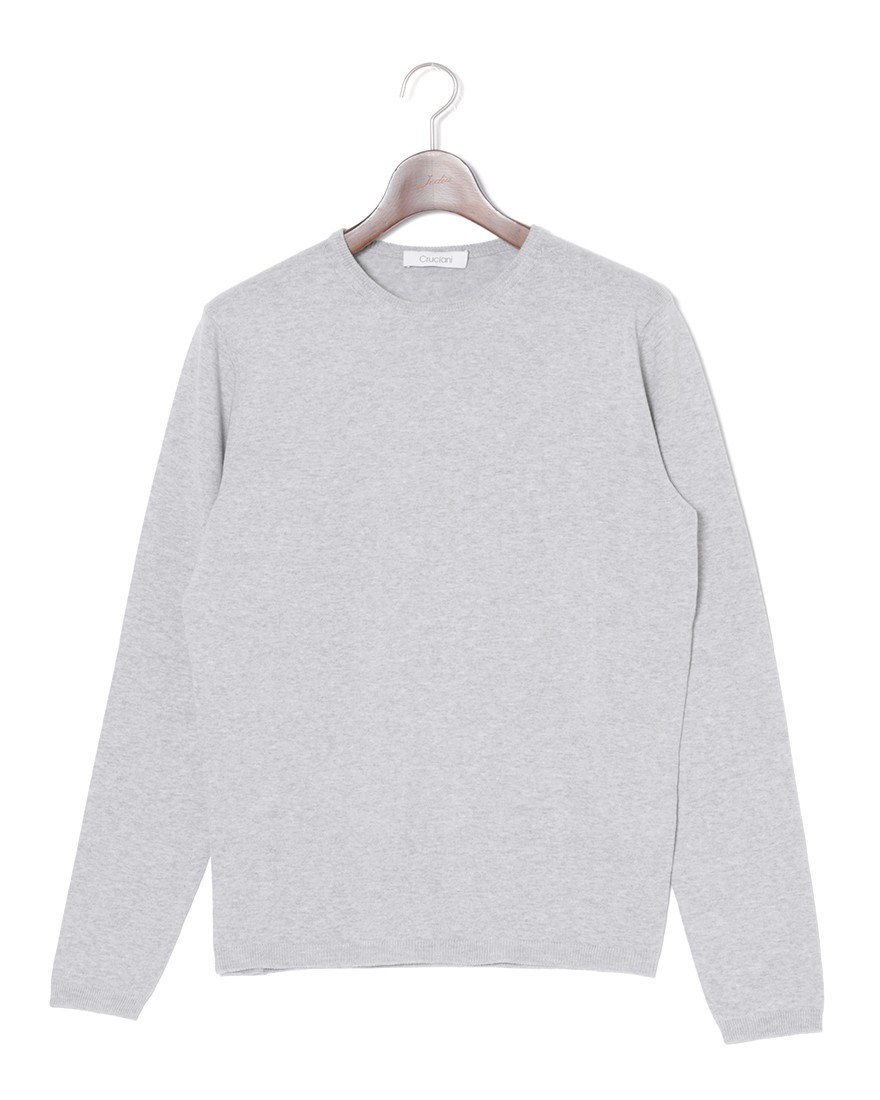 27G コットン 長袖クルーネックニット｜Cruciani（クルチアーニ