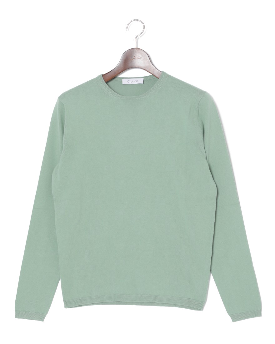 27G コットン 長袖クルーネックニット｜Cruciani（クルチアーニ