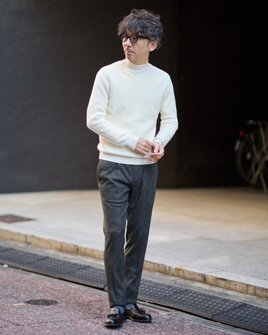 8Gレインウール モックネックニット｜GRAN SASSO（グランサッソ