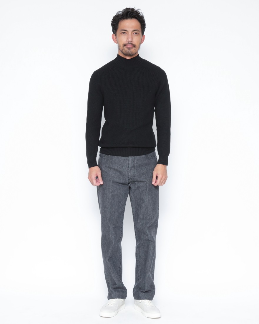 8Gレインウール モックネックニット｜GRAN SASSO（グランサッソ