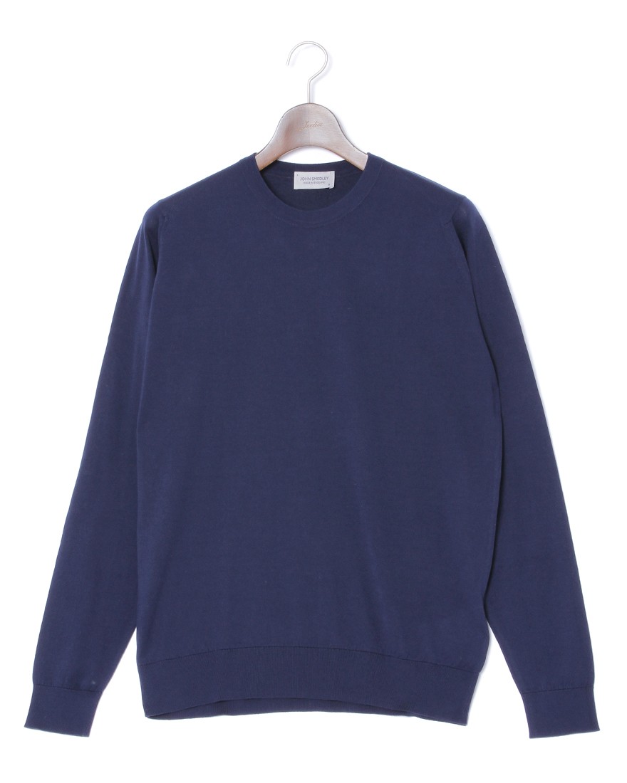 30G シーアイランドコットン 長袖クルーネックニット【ROWLAND/EASY