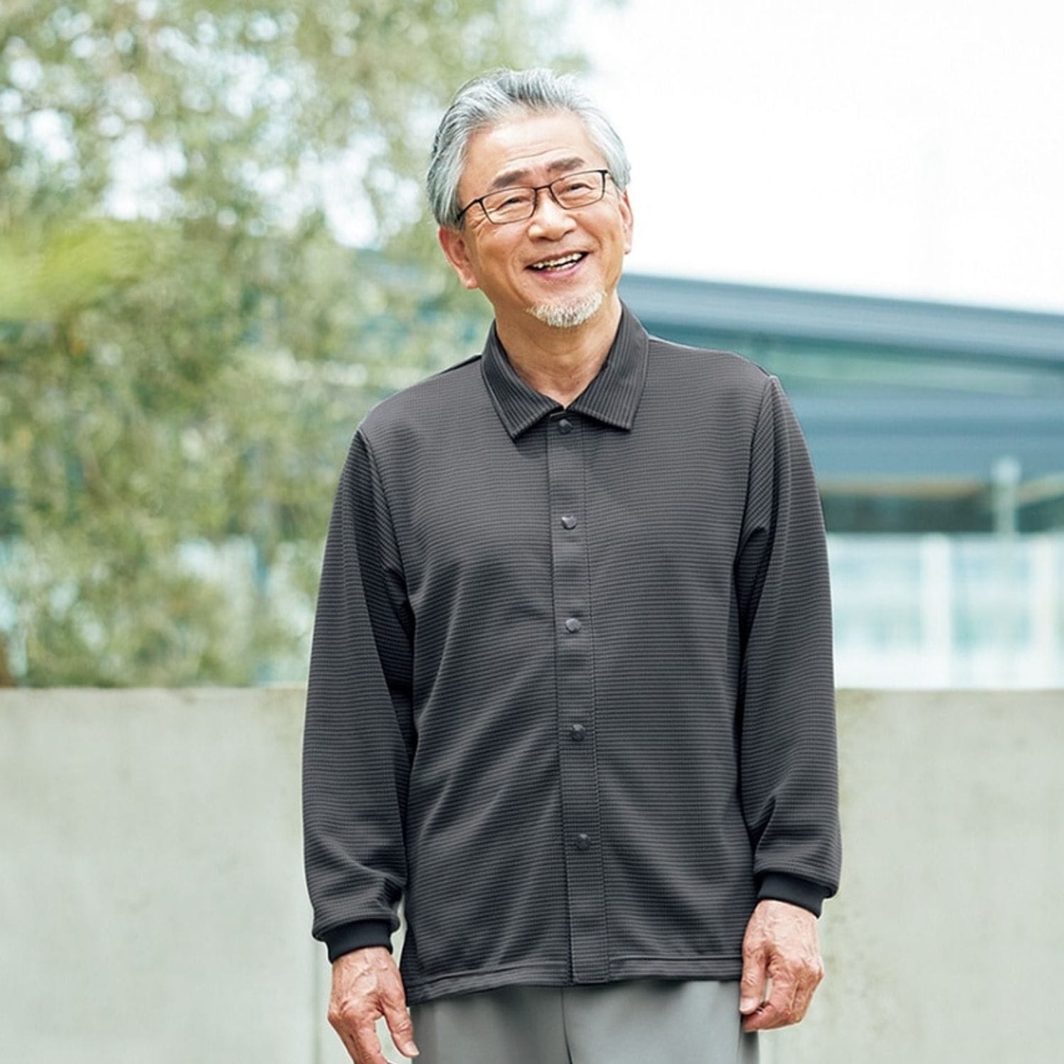 品番： CR816 】 男女兼用 前開きシャツ 高齢者ウエア パジャマ 通年