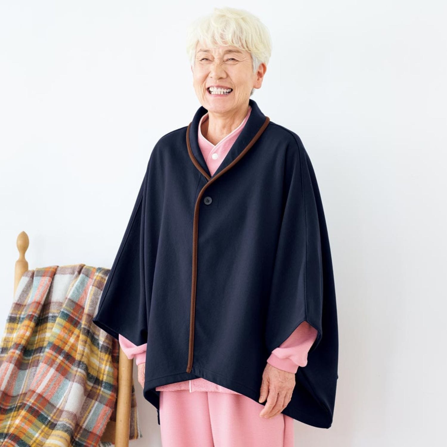 品番： CR844 】 男女兼用 ポンチョ 検診 健診 人間ドック 冬用