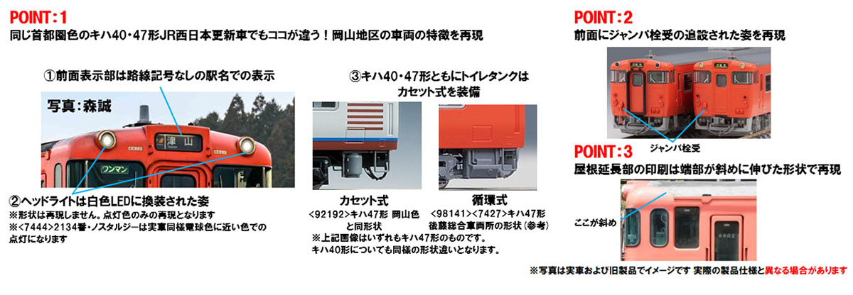 JR キハ47-0形ディーゼルカー（JR西日本更新車・首都圏色・岡山気動車