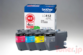 Toner.jp】ブラザー LC412-4PK (4色パック) インクカートリッジ 純正