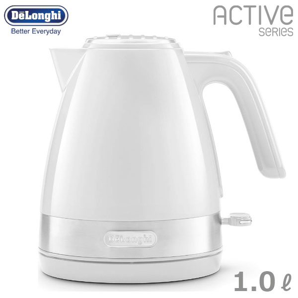 デロンギ 電気ケトル 1L アクティブ シリーズ ホワイト KBLA1200J-W