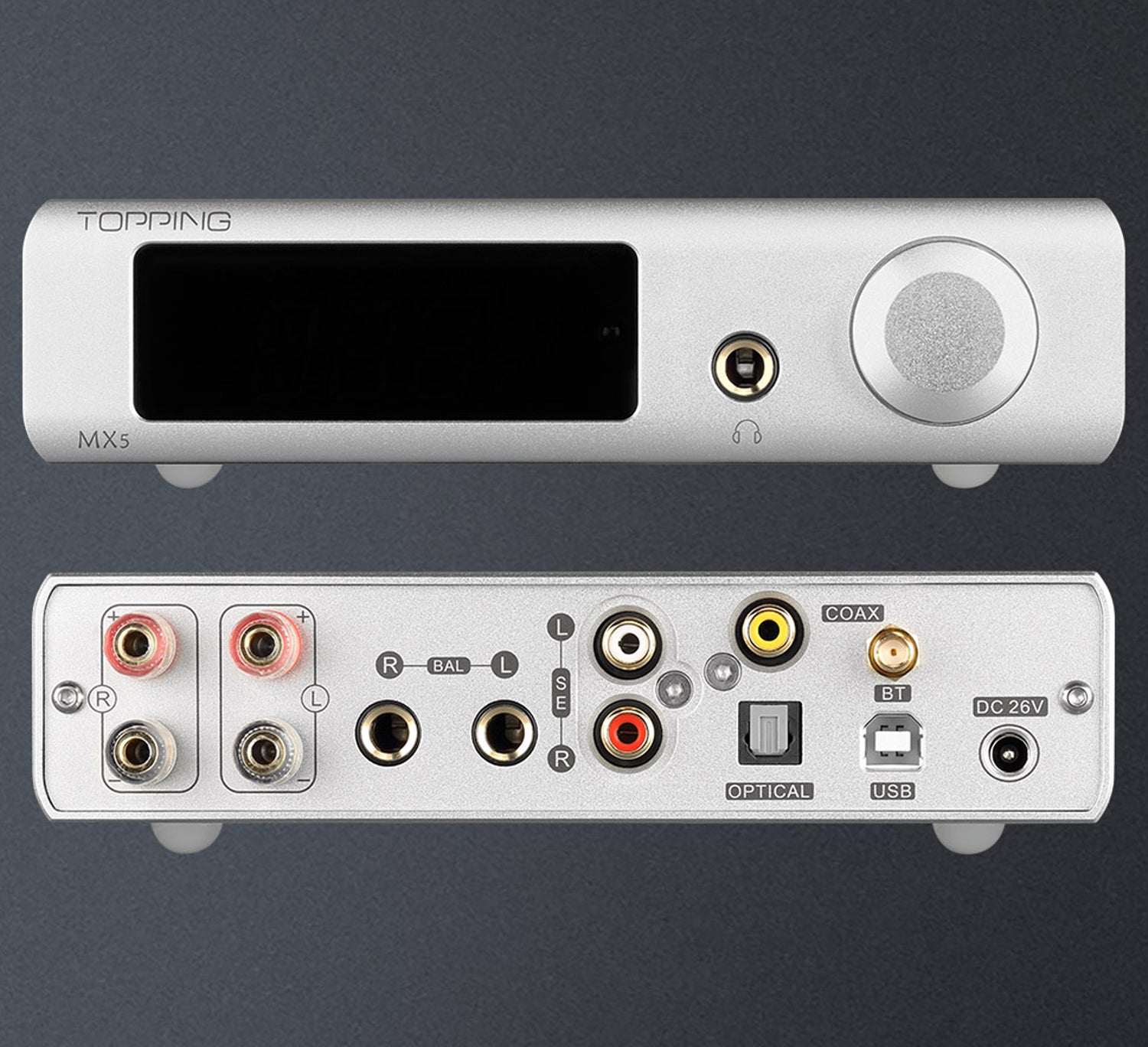 Topping MX5 クラスD パワーアンプ DAC ヘッドホンアンプ搭載 1年保証