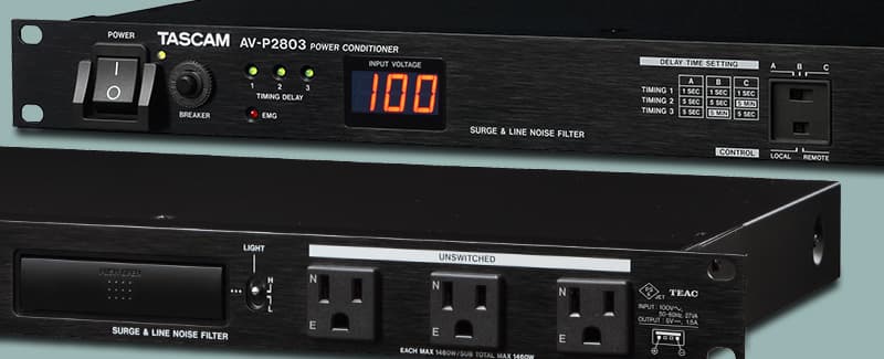 タスカムブランド製品パワーディストリビューター/コンディショナー