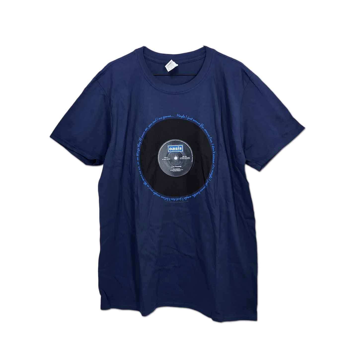 Oasis バンドTシャツ オアシス Live Forever Single NAVY - バンドT