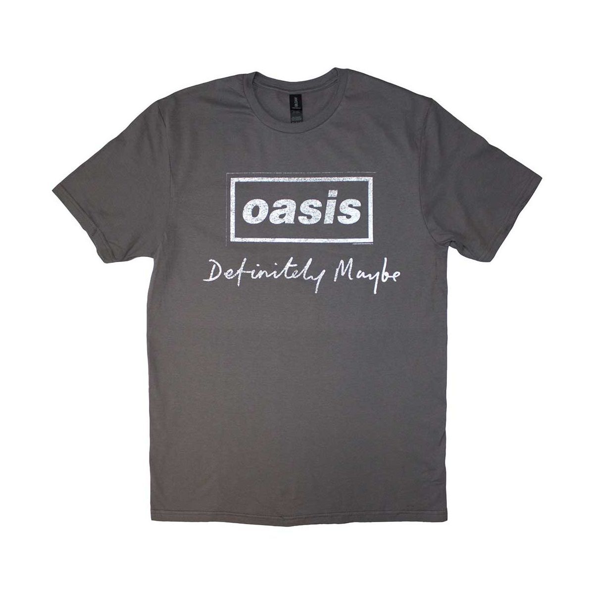 Oasis バンドTシャツ オアシス Definitely Maybe Distressed Text Logo