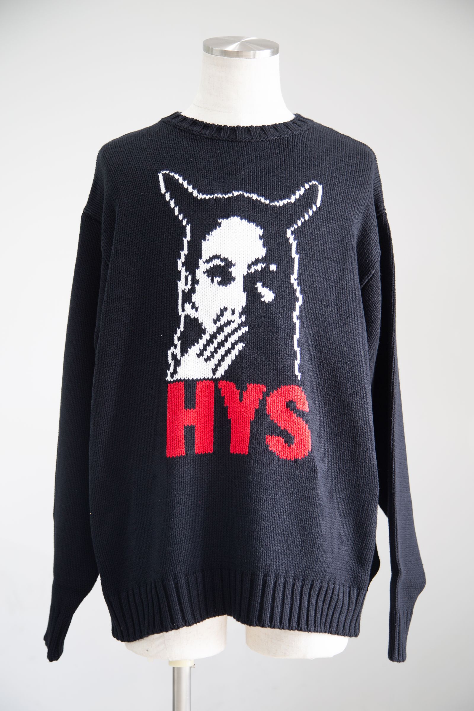 HYSTERIC GLAMOUR - SPEAK NO EVIL編込 セーター / ブラック | Tempt