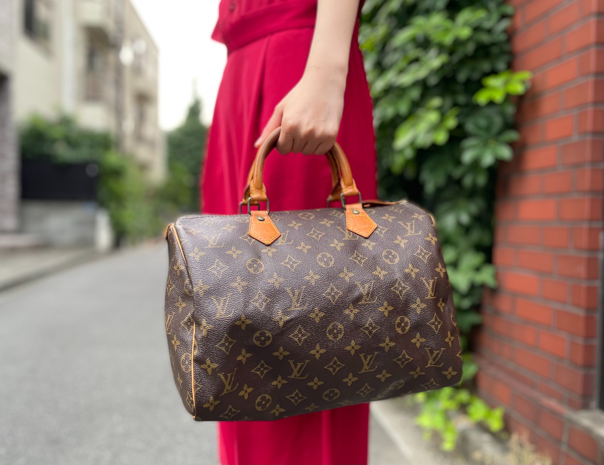 LOUIS ルイヴィトン モノグラム ミニラン スピーディ30 エべヌ VUITTON