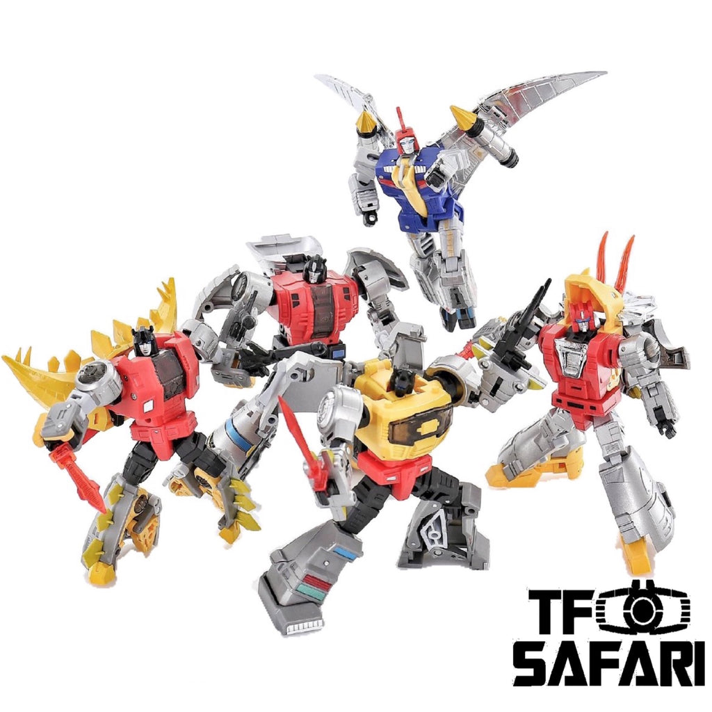 DX9 Toys War in Pocket Dinobots 5 in 1 Gift Set 10cm / 4