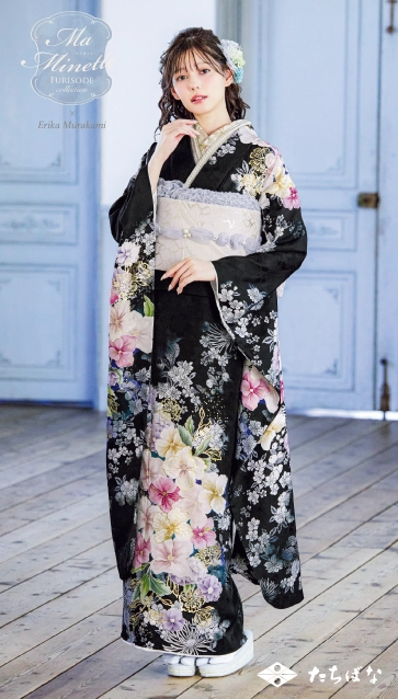 Ma Minette×村上愛花の振袖-黒|ハタチ記念の新作振袖ご紹介