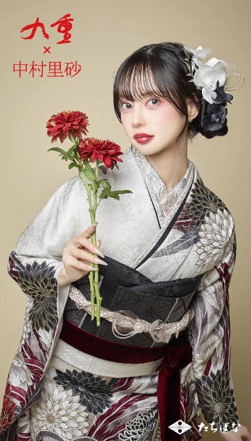 九重 × 中村里砂の振袖-白|成人記念の新作振袖ご紹介