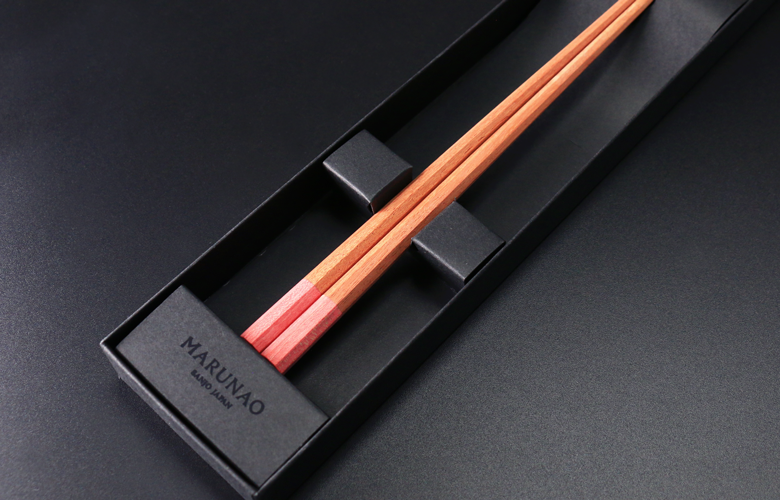 忠之助商店 / マルナオ 八角箸 WPC+紫檀 (赤)