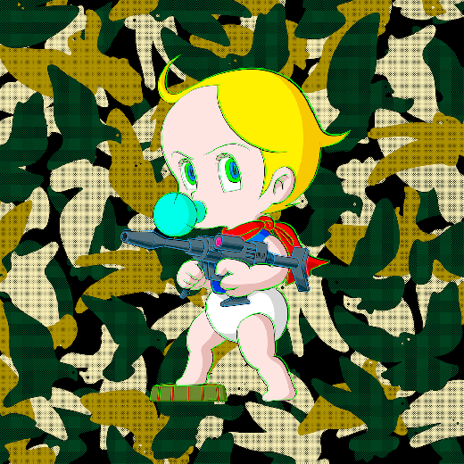 青赤緑の丸と小さな丸たちaoakamidorinomarutochiisanamurutachi|田中